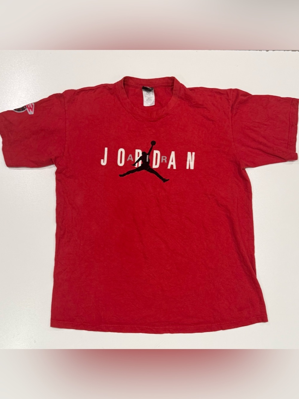 Jordan Red T-Shirt Men’s Size Medium Men with Graphic Printed Logo